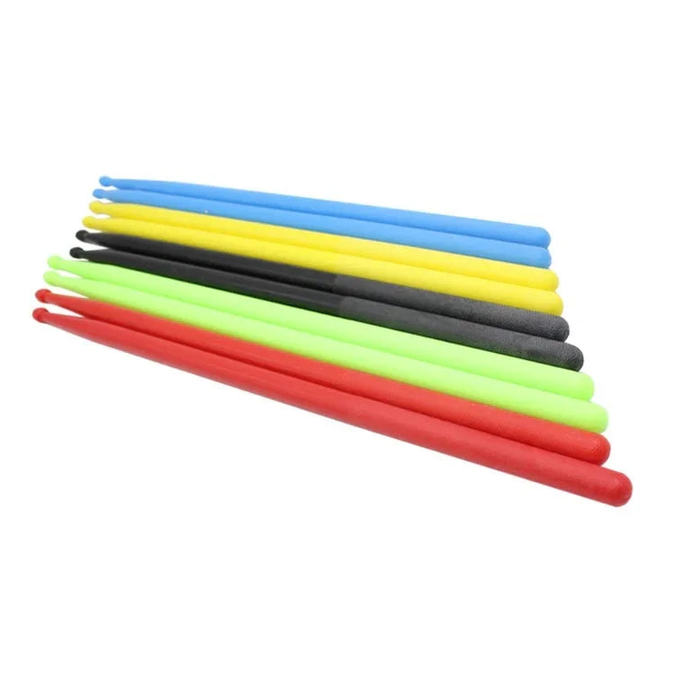 2 Pares de Baquetas para Bateria em Nylon, Amarelo, Azul Claro, Preto, Verde Claro, Vermelho, Azul Marinho, Verde Escuro