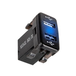 Car Charger Original Hole Non-Destructive Modification Of Dual Usb Car Charger With Line Suitable For Toyota, FTWU Red Light, FTWU Green Light, FTWU Blue Light, FTWUX Red Light, FTWUX Green Light, FTWUX Blue Light