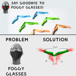 10 Unidades de Clipe Nasal para Máscara com Ponte para Uso com Óculos, Tira de Silicone Selante Anti-embaçamento, Entrega de Cor Aleatória, Clipe Nasal para Máscara