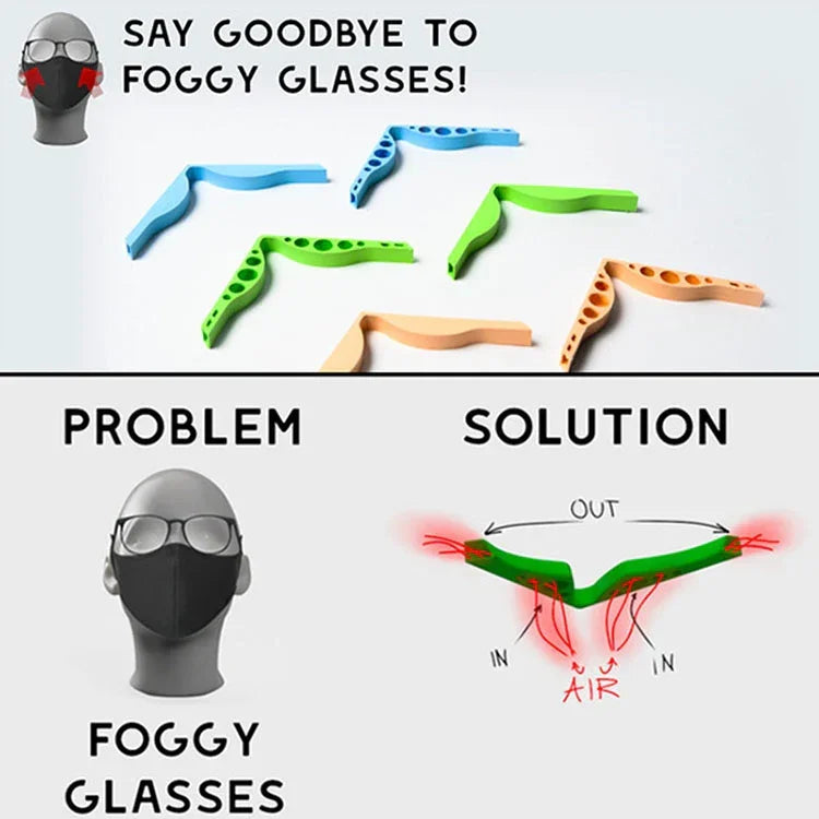10 Unidades de Clipe Nasal para Máscara com Ponte para Uso com Óculos, Tira de Silicone Selante Anti-embaçamento, Entrega de Cor Aleatória, Clipe Nasal para Máscara