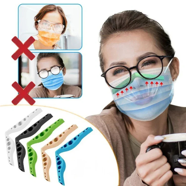 10 Unidades de Clipe Nasal para Máscara com Ponte para Uso com Óculos, Tira de Silicone Selante Anti-embaçamento, Entrega de Cor Aleatória, Clipe Nasal para Máscara