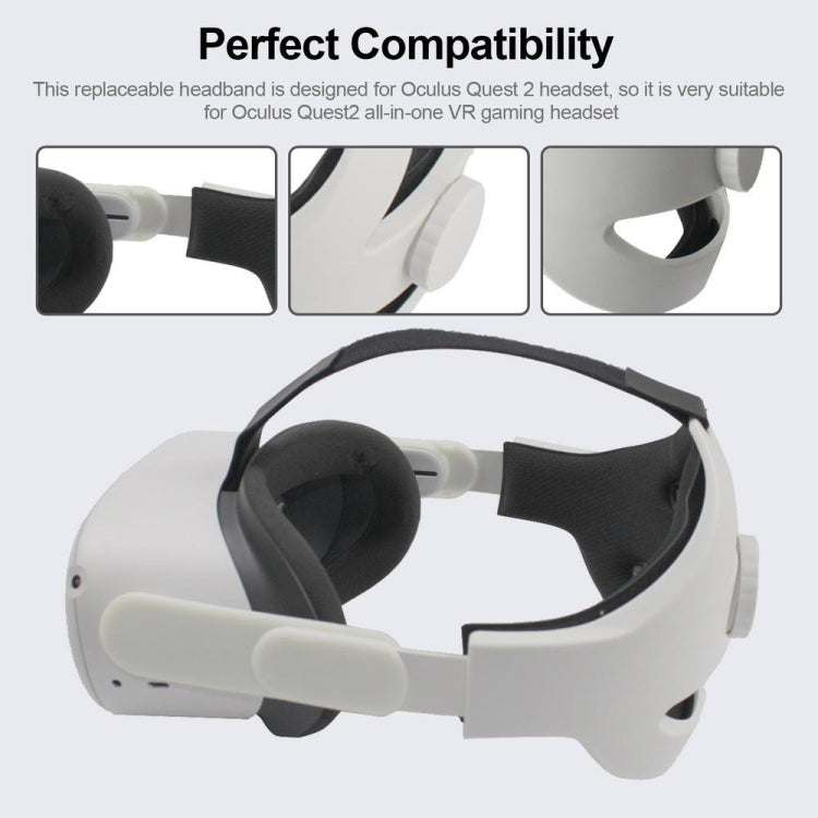 Fita de Cabeça Confortável para Substituição de Headset VR Acessórios para Perda de Peso, Para Oculus Quest 2, Fita de Cabeça para Perda de Peso