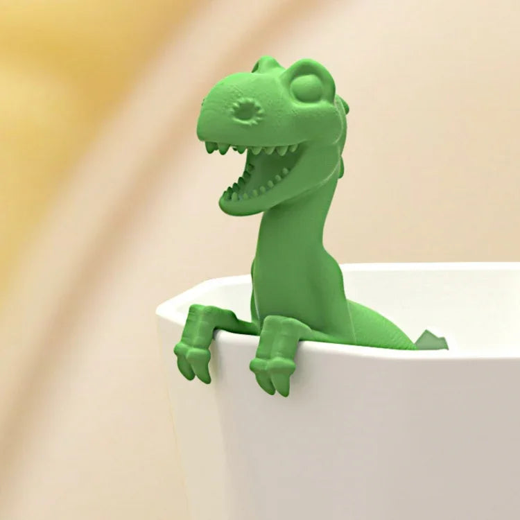 Infusor de chá para bebé em silicone com tema de dinossauro, Verde Sortudo, Amarelo Luz de Vela