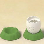 Infusor de chá para bebé em silicone com tema de dinossauro, Verde Sortudo, Amarelo Luz de Vela