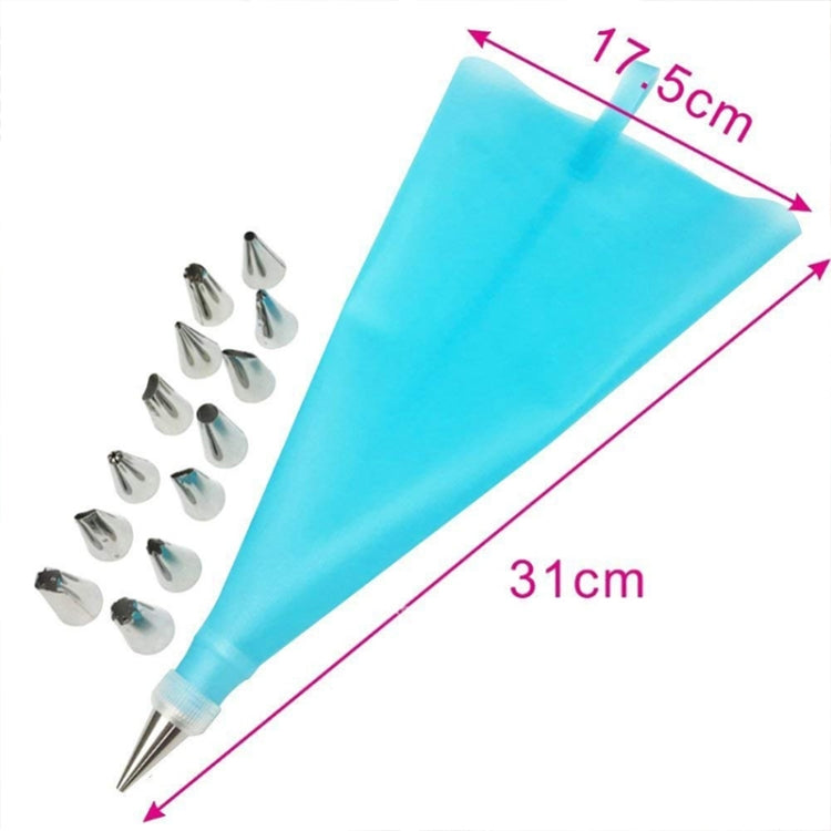 2 Conjuntos de Sacos de Pastelaria Reutilizáveis em Silicone Ferramentas para Decoração de Bolos com 16 Bicos
