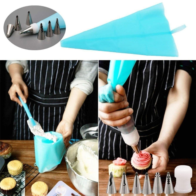 2 Conjuntos de Sacos de Pastelaria Reutilizáveis em Silicone Ferramentas para Decoração de Bolos com 16 Bicos