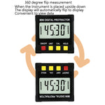 Inclinómetro Digital Electrónico com Ecrã, Nível de Inclinação, Transferidor Magnético de Quatro Lados, Régua de Ângulo Magnética