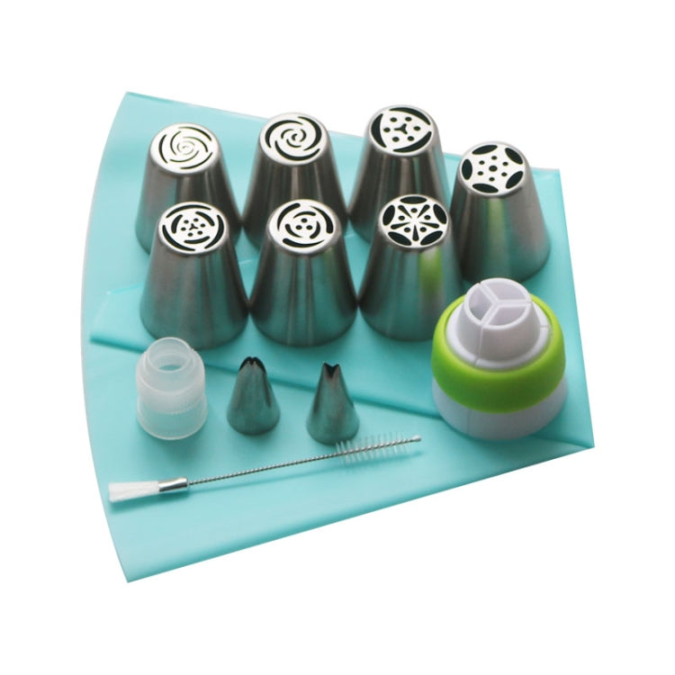 Conjunto de 13 bicos para pastelaria com acoplador, bicos para glacê em aço inoxidável para creme de rosa, utensílios de pastelaria, 13 peças/conjunto