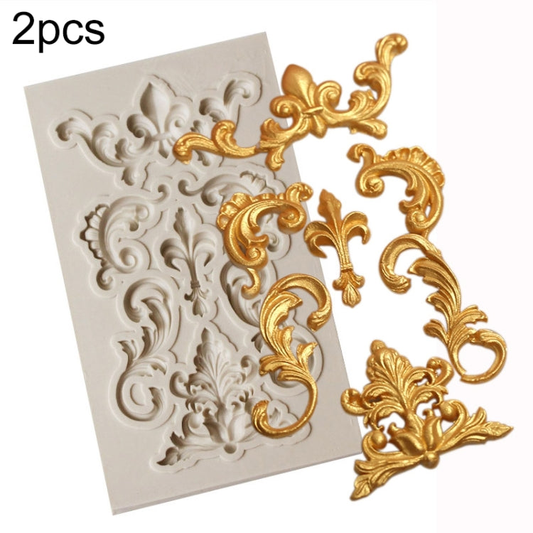 2 PEÇAS Molde de Silicone para Borda Molde de Fondant Ferramentas para Decorar Bolos Molde de Chocolate, Molde de Silicone para Borda
