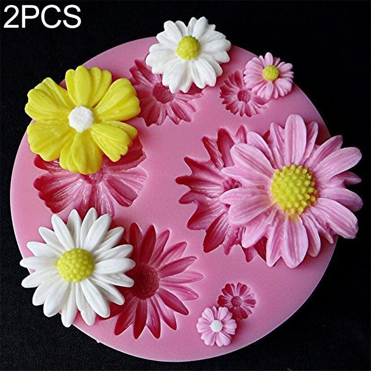 2 PEÇAS Moldes de Silicone para Flor 3D, Artesanato em Fondant, Ferramenta para Cozedura de Bolo, Doce, Chocolate, Gelado, Forma de Flor 3D