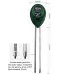 Detector de solo 3 em 1 Caneta de teste de valor de pH e intensidade luminosa Medidor de humidade do solo seco com cabeça redonda, 3 em 1
