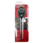 Detector de solo 3 em 1 Caneta de teste de valor de pH e intensidade luminosa Medidor de humidade do solo seco com cabeça redonda, 3 em 1