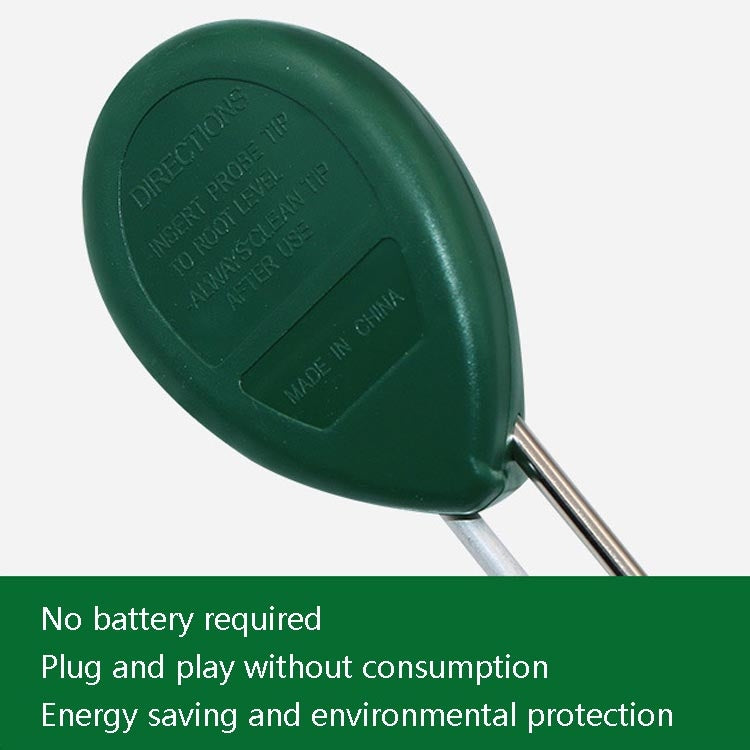 Detector de solo 3 em 1 Caneta de teste de valor de pH e intensidade luminosa Medidor de humidade do solo seco com cabeça redonda, 3 em 1