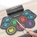 Bateria de Bateria Bluetooth MD862M para Iniciantes Aprender a Tocar Bateria Eletrónica Portátil, MD862M