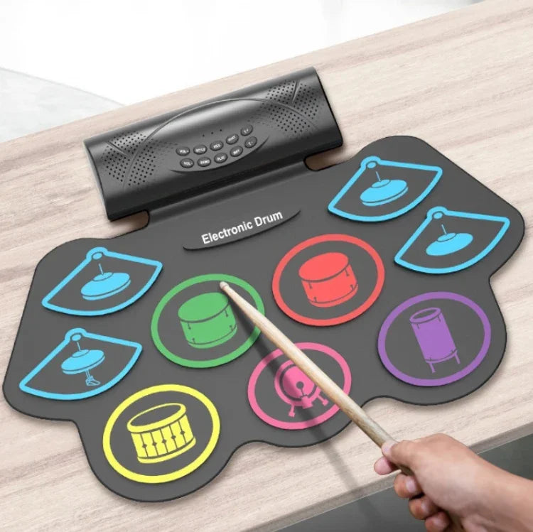 Bateria de Bateria Bluetooth MD862M para Iniciantes Aprender a Tocar Bateria Eletrónica Portátil, MD862M