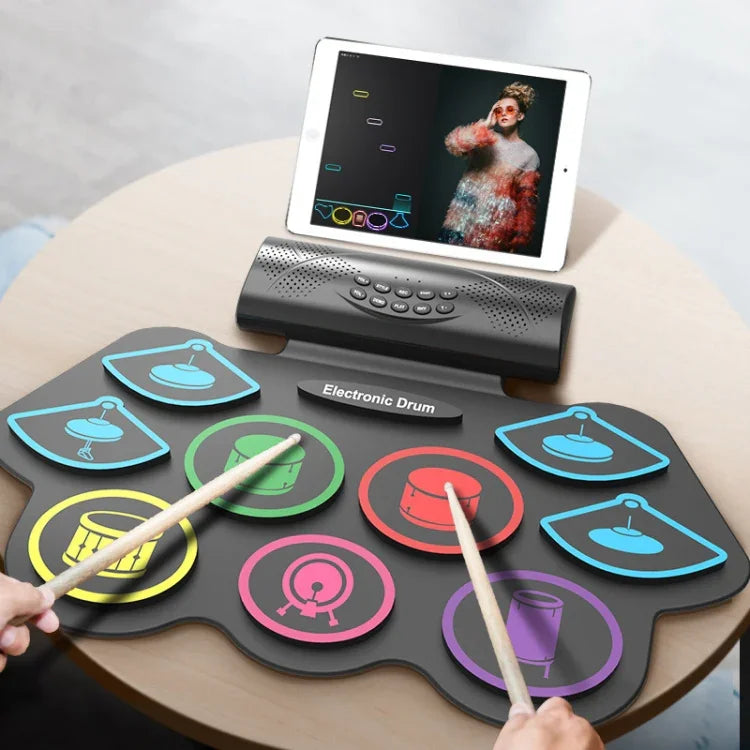 Bateria de Bateria Bluetooth MD862M para Iniciantes Aprender a Tocar Bateria Eletrónica Portátil, MD862M