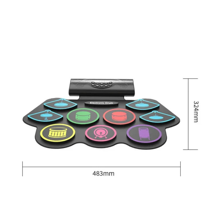 Bateria de Bateria Bluetooth MD862M para Iniciantes Aprender a Tocar Bateria Eletrónica Portátil, MD862M