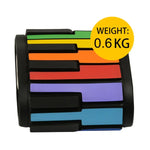 Piano Dobrável de 49 Teclas HUA008-49 para Crianças, Rolado à Mão, Piano Colorido, 49 Teclas
