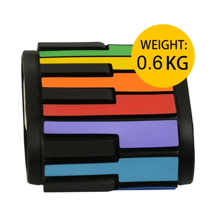Piano Dobrável de 49 Teclas HUA008-49 para Crianças, Rolado à Mão, Piano Colorido, 49 Teclas