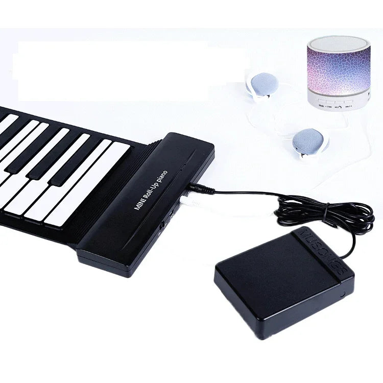 Piano Dobrável Profissional MIDI de 88 Teclas MIDI88, Teclado Suave Simulado para Prática, Piano Eletrónico Dobrável para Transporte, 88 Teclas