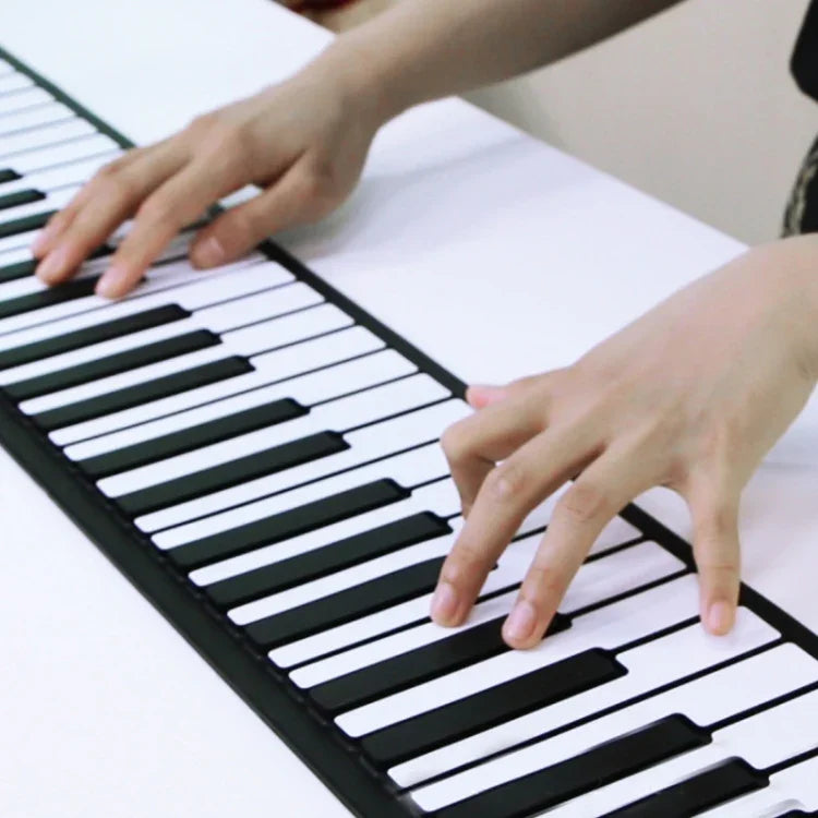 Piano Dobrável Profissional MIDI de 88 Teclas MIDI88, Teclado Suave Simulado para Prática, Piano Eletrónico Dobrável para Transporte, 88 Teclas