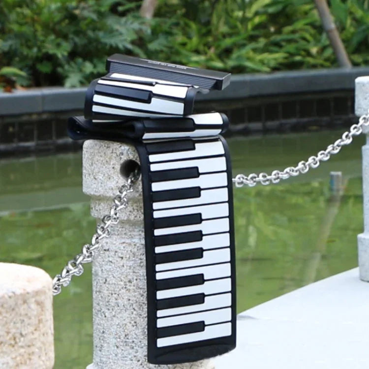 Piano Dobrável Profissional MIDI de 88 Teclas MIDI88, Teclado Suave Simulado para Prática, Piano Eletrónico Dobrável para Transporte, 88 Teclas