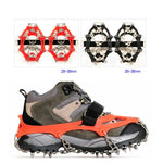 Crampons de 18 Dentes em Aço Inoxidável 430 para Campismo ao Ar Livre, Picos para Sapatos de Caminhada na Neve, Capas de Sapato Antiderrapantes, Tamanho:, 18 Dentes M (Laranja), 18 Dentes L (Preto)