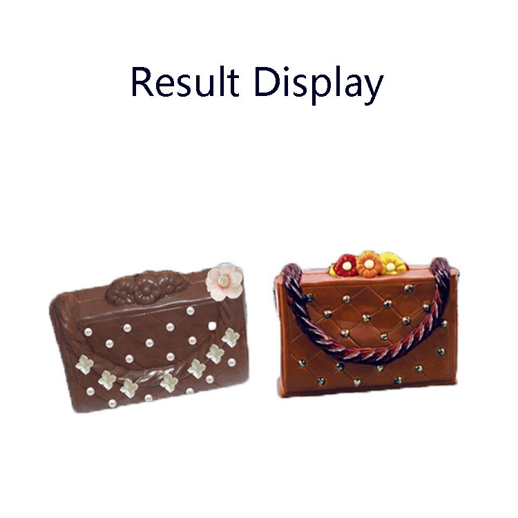 Molde de chocolate 3D para mala de senhora em pele, molde para mala de senhora em pele