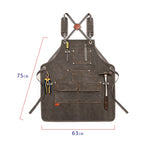 Avental de Lona para Barbearia, Torrefação, Café, Jardinagem, Carpintaria, Roupas de Trabalho para Homens e Mulheres, Modelos para Adultos, Para Crianças 47cm, Para Crianças 57cm
