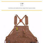 Avental de Lona para Barbearia, Torrefação, Café, Jardinagem, Carpintaria, Roupas de Trabalho para Homens e Mulheres, Modelos para Adultos, Para Crianças 47cm, Para Crianças 57cm