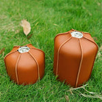 Estojo de Couro para Botija de Gás Plana para Camping ao Ar Livre, Tampa Protetora de PU para Botija de Gás de 230g, para Botija de Gás de 450g