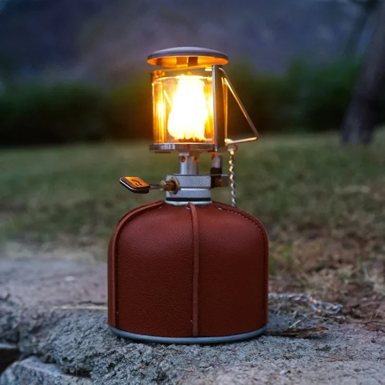 Estojo de Couro para Botija de Gás Plana para Camping ao Ar Livre, Tampa Protetora de PU para Botija de Gás de 230g, para Botija de Gás de 450g