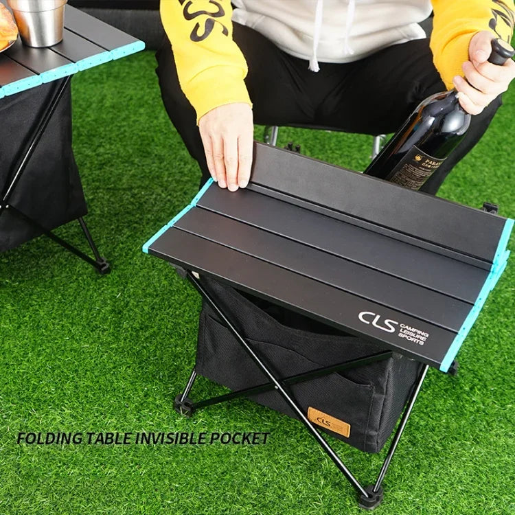 Bolsa de Armazenamento Suspensa para Mesa de Piquenique Dobrável CLS ao Ar Livre, Bolso Invisível Portátil, Estilo:, Bolso Pequeno, Bolso Grande, Mesa Pequena + Bolso Pequeno, Mesa Média + Bolso Grande