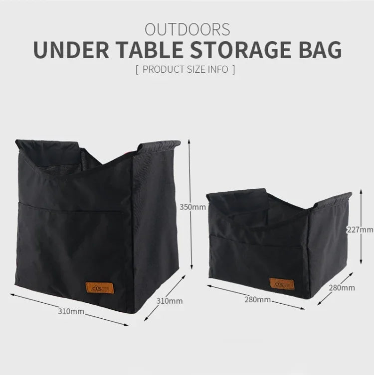 Bolsa de Armazenamento Suspensa para Mesa de Piquenique Dobrável CLS ao Ar Livre, Bolso Invisível Portátil, Estilo:, Bolso Pequeno, Bolso Grande, Mesa Pequena + Bolso Pequeno, Mesa Média + Bolso Grande