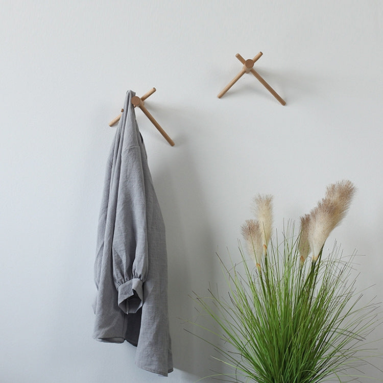 Solid Wood Hanger Wall Decoration Coat Hook, Beech Hook, Black Walnut Hook