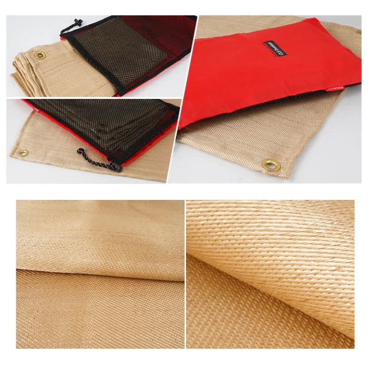 Tapete Isolante Térmico para Churrasco e Piquenique CLS, Fibra de Vidro Retardante de Chamas, Pequeno (46x44 cm), Pequeno (46x44 cm), Médio (80x60 cm), Grande (100x80 cm)