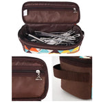 Bolsa de Armazenamento para Utensílios de Cozinha de Camping ao Ar Livre CLS, Bolsa para Talheres de Churrasco, Bolsa de Viagem Portátil para Artigos de Higiene, Castanha, Risca, Cor