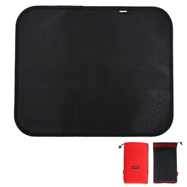 Tapete Isolante Térmico de Silicone Ignífugo para Piquenique e Churrasco CLS, S: 350x340mm, M: 450x370mm, L: 600x520mm, XL: 800x750mm