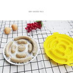 Molde Redondo de Silicone Grau Alimentar para Salsichas, Molde para Cozer, Molde Caseiro DIY para Hot Dog, Entrega de Cor Aleatória, Molde DIY para Hot Dog