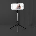Tripé Bluetooth Bastão Selfie Suporte para Telemóvel, Preto, Branco, Rosa
