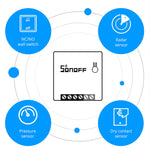 Interruptor Inteligente WIFI Sonoff MINIR2 de Controlo Duplo Peças Pequenas para Modificação DIY