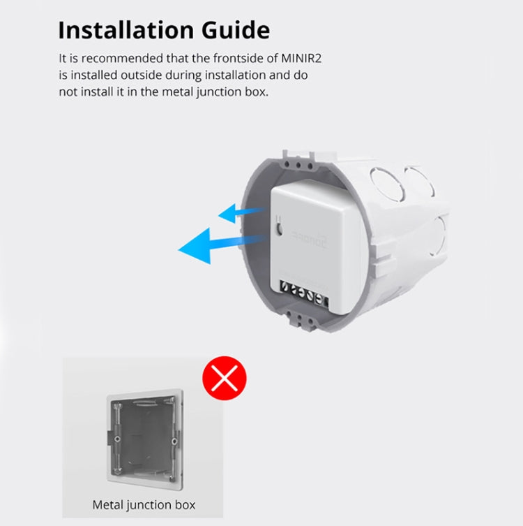 Interruptor Inteligente WIFI Sonoff MINIR2 de Controlo Duplo Peças Pequenas para Modificação DIY