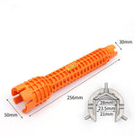 Chave Multifuncional para Torneiras de Casa de Banho, Ferramenta de Instalação de Canalização, Ferramenta de Reparação e Remoção de Tubos de Água, 5 em 1, 8 em 1, Metal com Dupla Cabeça