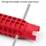 Chave Multifuncional para Torneiras de Casa de Banho, Ferramenta de Instalação de Canalização, Ferramenta de Reparação e Remoção de Tubos de Água, 5 em 1, 8 em 1, Metal com Dupla Cabeça