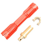 Chave Multifuncional para Torneiras de Casa de Banho, Ferramenta de Instalação de Canalização, Ferramenta de Reparação e Remoção de Tubos de Água, 5 em 1, 8 em 1, Metal com Dupla Cabeça