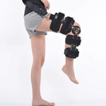 Suporte para Joelho Adulto com 12 Furos e Comprimento Ajustável, Estilo:, Fixador de Gancho e Argola Sem Correia, Fixador de Gancho e Argola com Correia, Fivela para Uso Fácil Sem Correia, Fivela para Uso Fácil com Correia