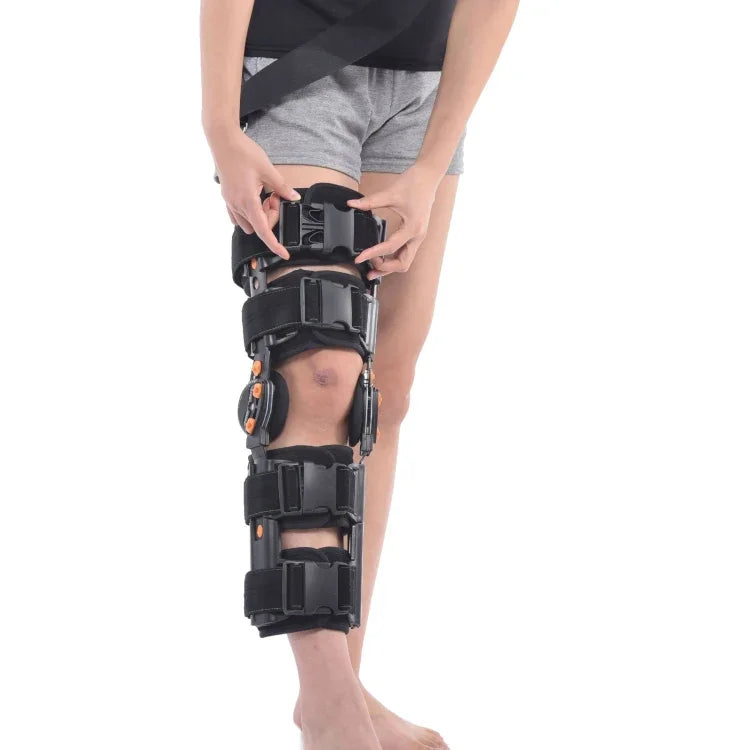 Suporte para Joelho Adulto com 12 Furos e Comprimento Ajustável, Estilo:, Fixador de Gancho e Argola Sem Correia, Fixador de Gancho e Argola com Correia, Fivela para Uso Fácil Sem Correia, Fivela para Uso Fácil com Correia