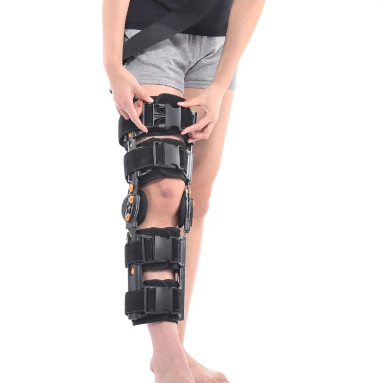 Suporte para Joelho Adulto com 12 Furos e Comprimento Ajustável, Estilo:, Fixador de Gancho e Argola Sem Correia, Fixador de Gancho e Argola com Correia, Fivela para Uso Fácil Sem Correia, Fivela para Uso Fácil com Correia