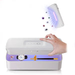 Caixa de Esterilização para Telemóvel 907 Esterilizador Portátil Ultravioleta Multifuncional Máquina Inteligente de Esterilização, Branco, Rosa