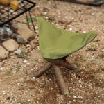 Banqueta Triangular Portátil de Lona Impermeável para Camping ao Ar Livre